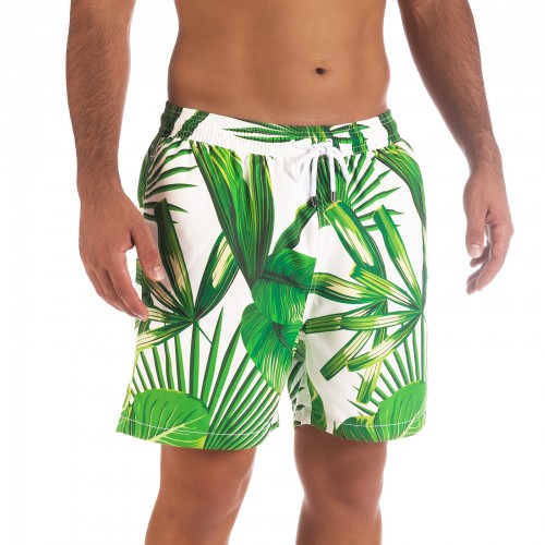 Tropical White Board Shorts